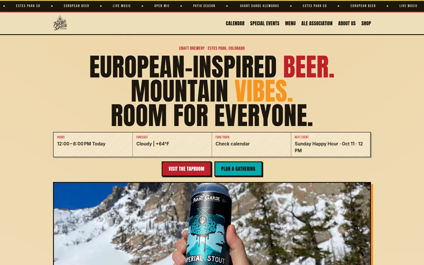 Avant Garde Aleworks homepage
