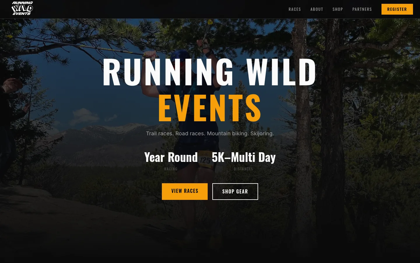 Running Wild Events homepage